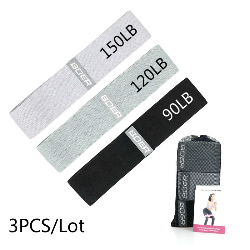Home Gym Simple - 3Pcs Vrouwen Mannen Stof Resistance Bands
