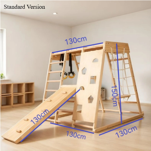 Home Gym For Toddlers - Standaardversie, houten klimspeelset voor binnen, klimrek
