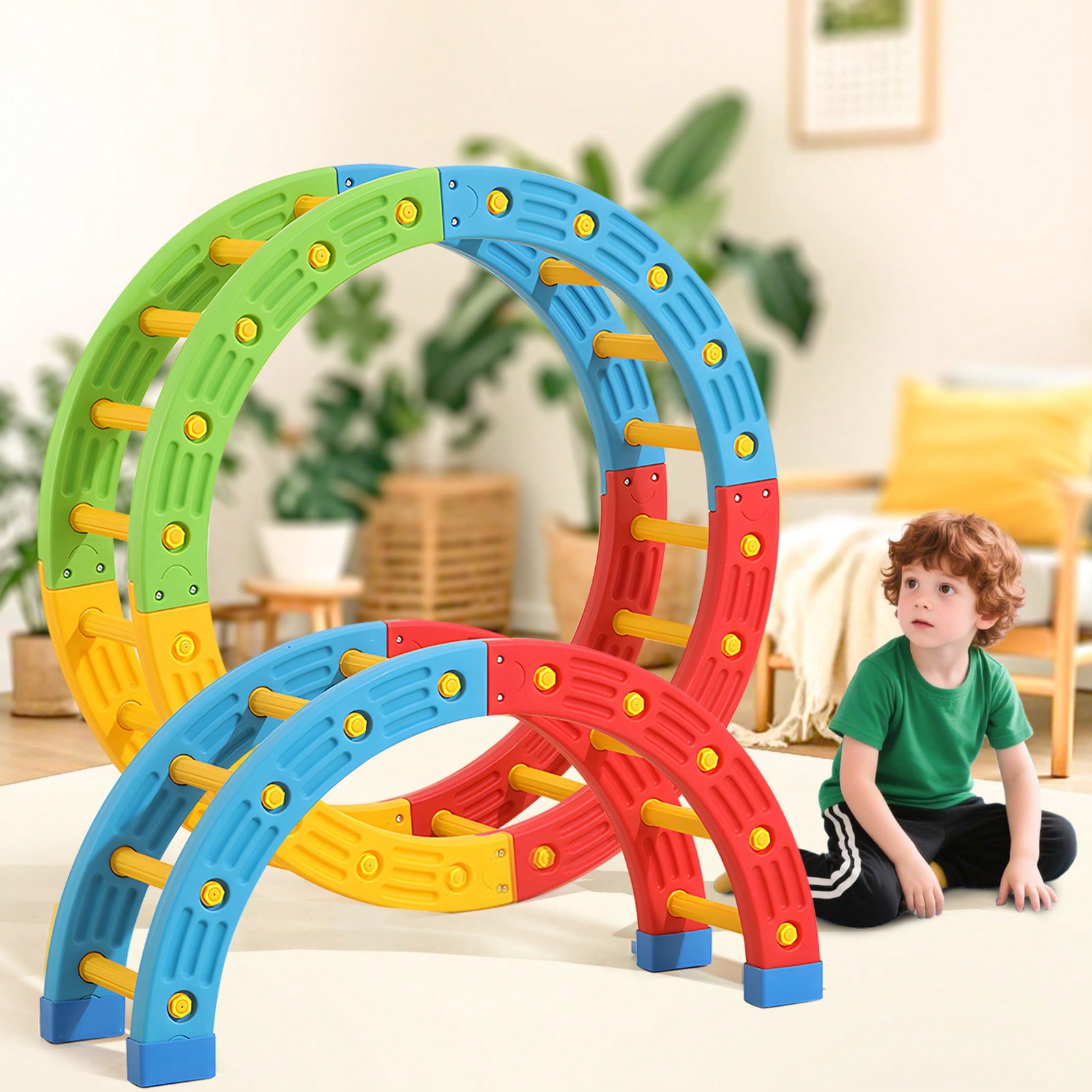Home Gym For Toddlers - GCCSJ 2-in-1 Opvouwbaar Klimspeelgoed voor Peuters