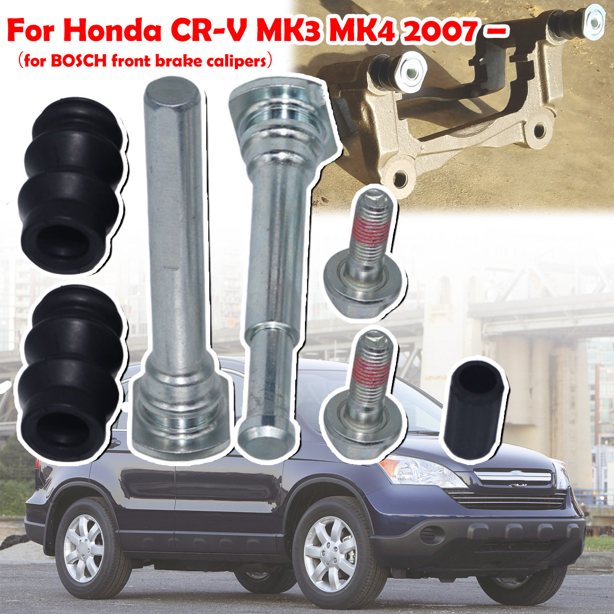 Gliding Disc Slider - Voorremklauw Slider Gids Pins Bolt Kit