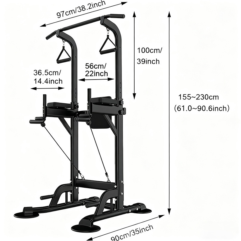 Pull-up station, power tower,  - Dip Station Parallel recensie en prijs
