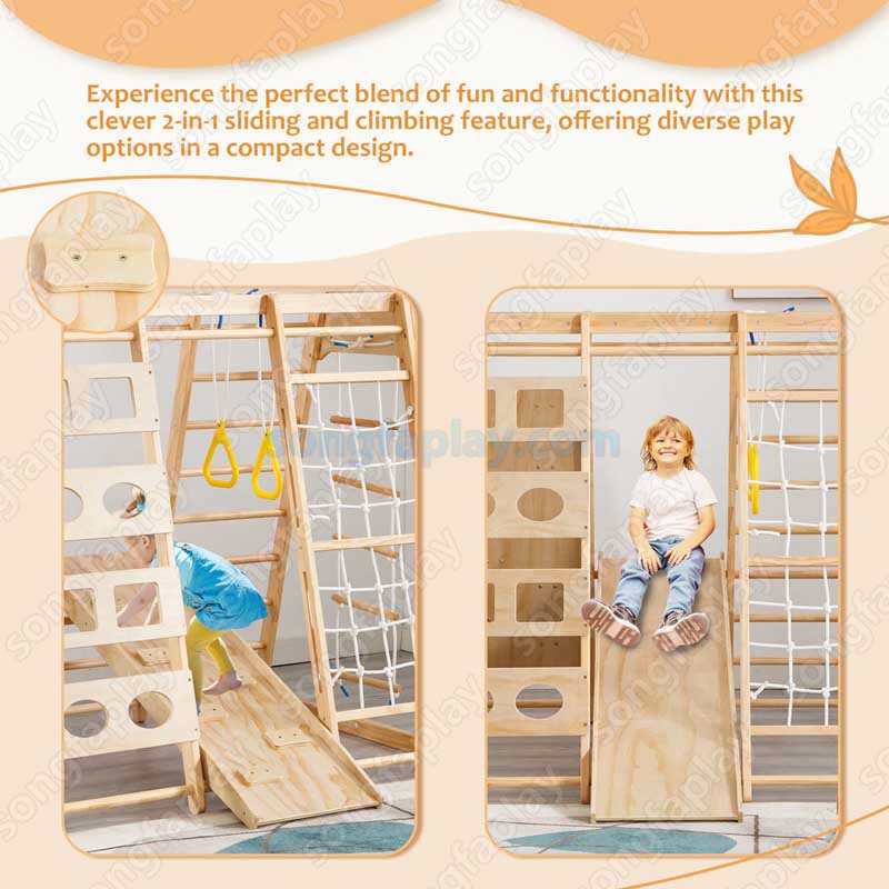 Klimrek van hout voor kinderen - Home Gym For Toddlers recensie en prijs