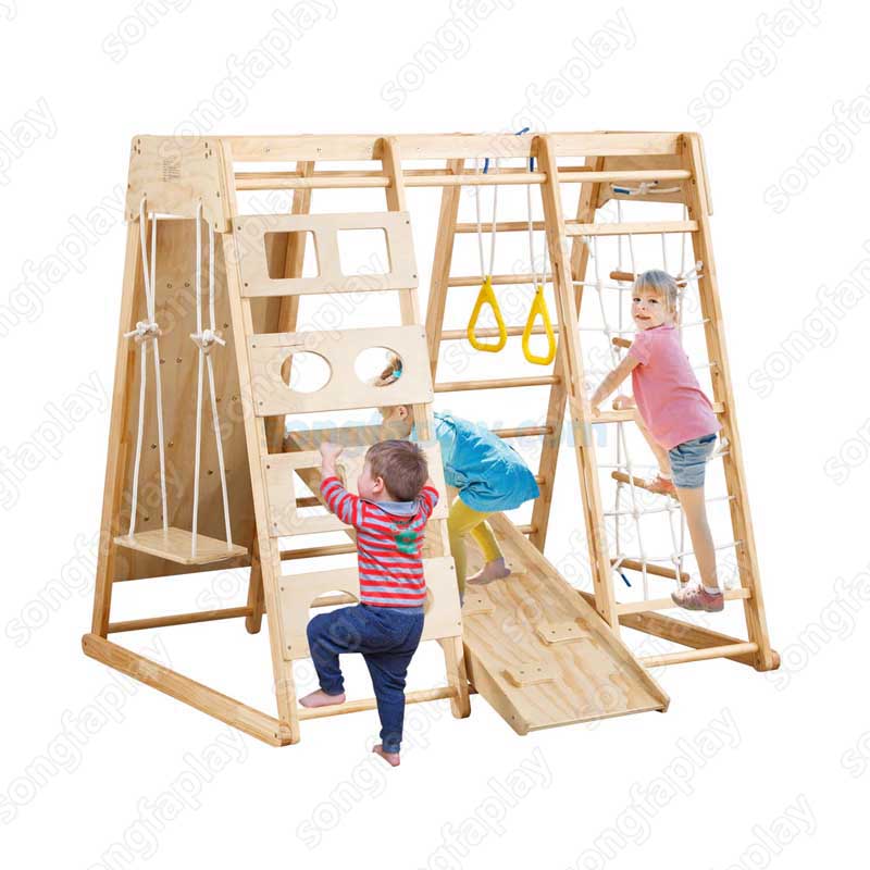 Klimrek van hout voor kinderen - Home Gym For Toddlers recensie en prijs