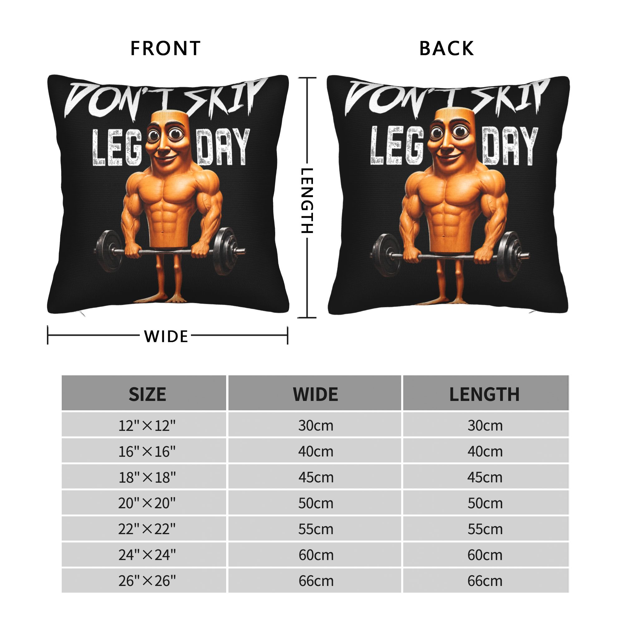 Kussensloop 'Don't Skip Leg Da - Home Gym Leg Day recensie en prijs
