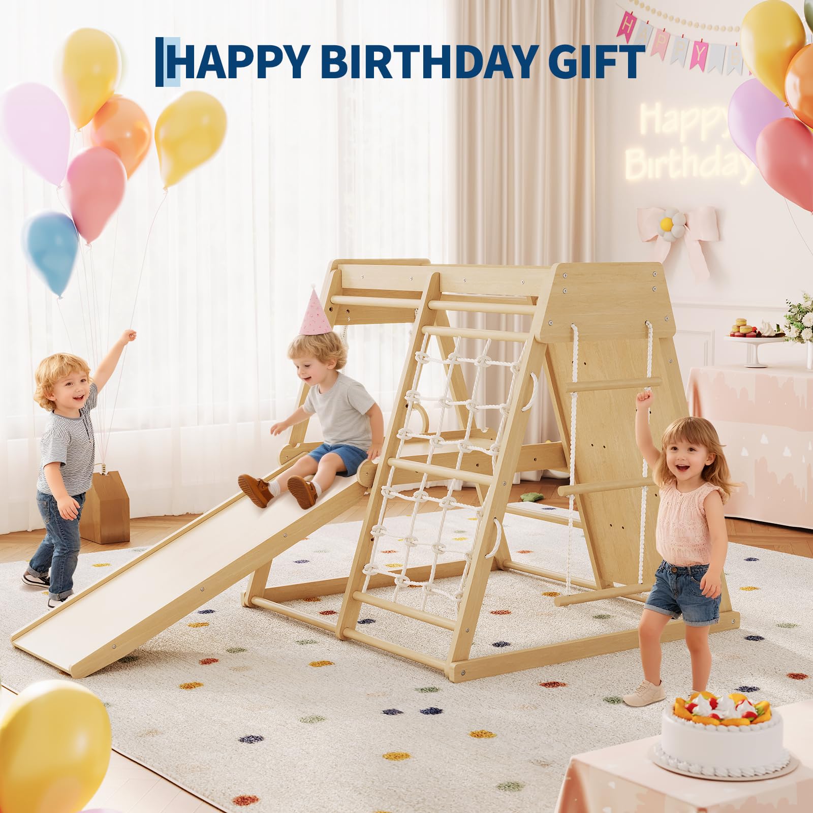 6-in-1 houten indoor jungle gy - Home Gym For Toddlers recensie en prijs